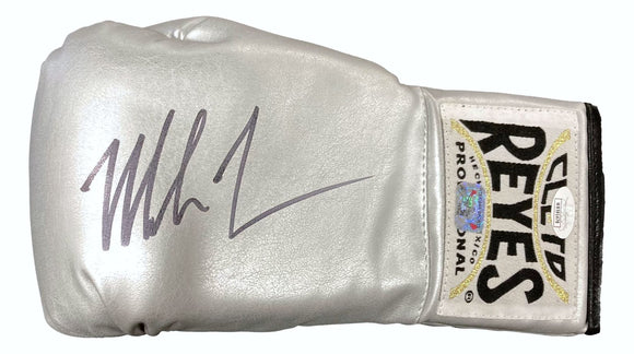 Mike Tyson Signed Left Hand Silver Cleto Reyes Boxing Glove JSA ITP