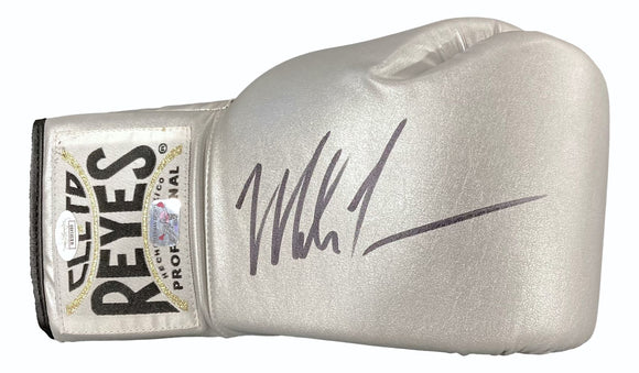 Mike Tyson Signed Right Hand Silver Cleto Reyes Boxing Glove JSA ITP