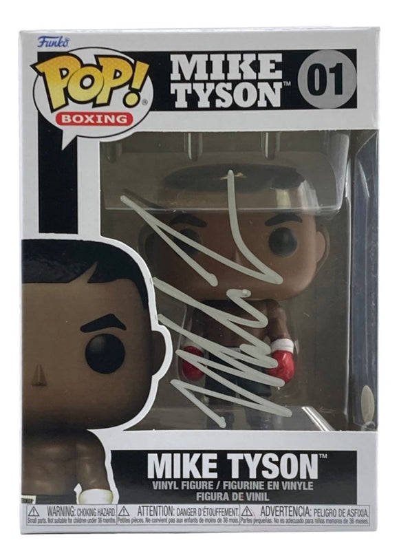 Mike Tyson Signed In Silver Boxing Funko Pop #01 JSA ITP - Sports Integrity