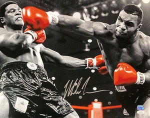 Mike Tyson Signed 16x20 Knockout Boxing Spotlight Photo JSA - Sports Integrity