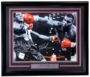 Mike Tyson Signed Framed 16x20 Knockout Boxing Spotlight Photo JSA - Sports Integrity