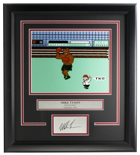 Mike Tyson Framed 8x10 Punch Out Photo w/ Laser Engraved Signature - Sports Integrity