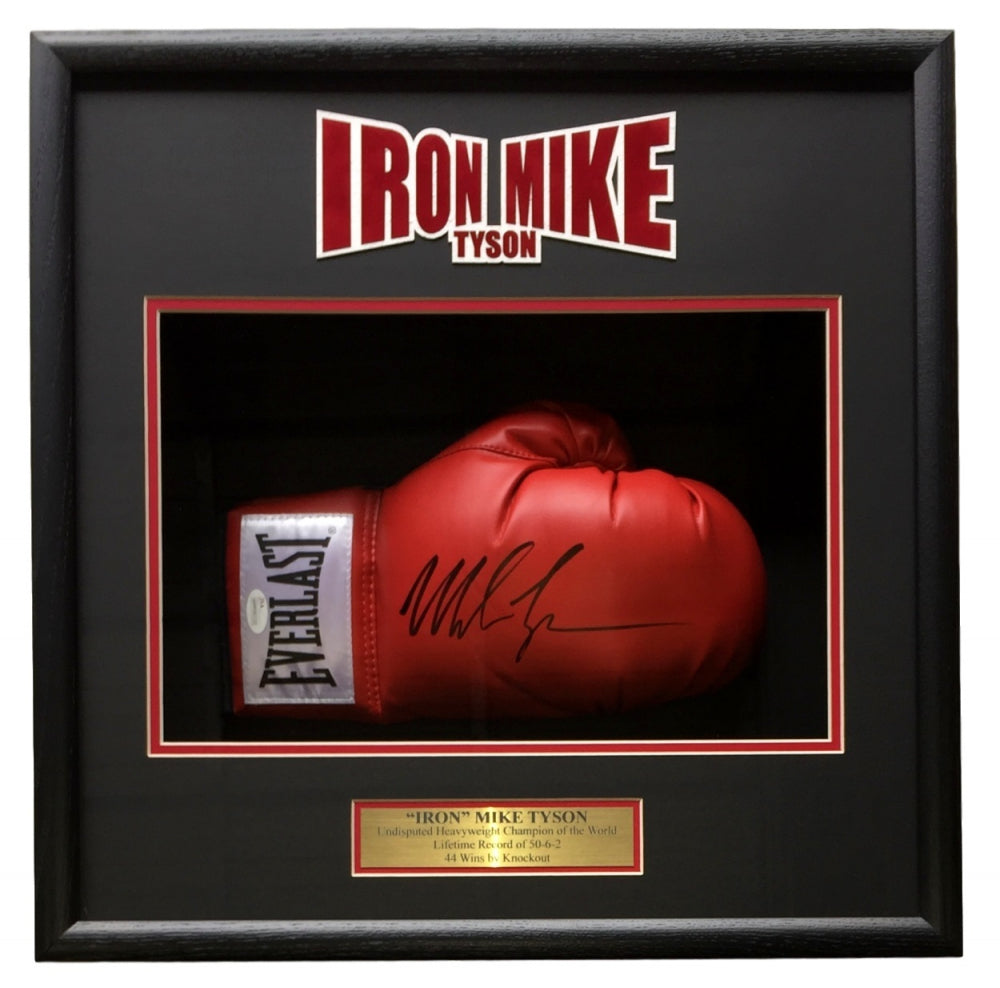 Mike Tyson Signed Red Hand Boxing Glove Shadowbox JSA ITP – Sports ...