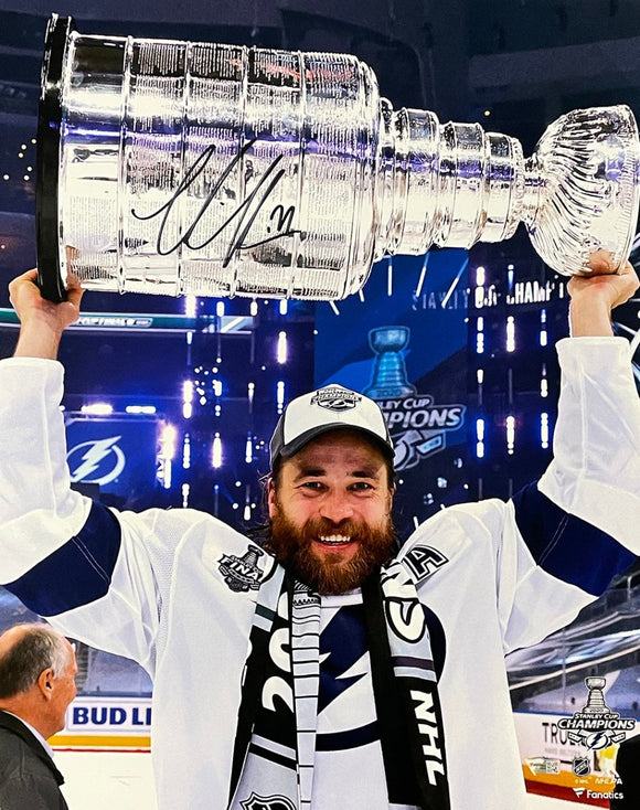 Victor Hedman Signed 16x20 Tampa Bay Lightning Trophy Photo Fanatics - Sports Integrity