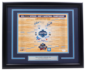 Villanova Wildcats 2016 Multi Signed 11x14 Bracket Photo JSA ITP Hologram - Sports Integrity