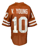 Vince Young Texas Signed Orange Football Jersey 2006 MVP Inscribed JSA Hologram - Sports Integrity