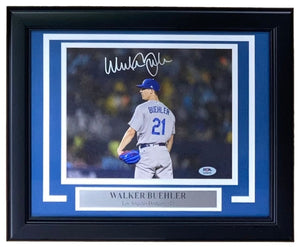 Walker Buehler Signed Framed 8x10 Los Angeles Dodgers Photo PSA Hologram