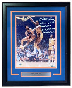 Walt Frazier Signed Framed 11x14 New York Knicks Photo Wheeling & Dealing BAS