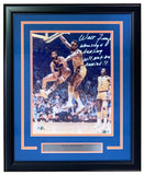 Walt Frazier Signed Framed 11x14 New York Knicks Photo Wheeling & Dealing BAS