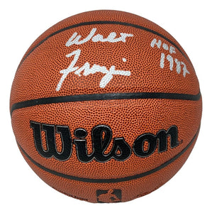 Walt Frazier New York Knicks Signed NBA Wilson I/O Basketball HOF 1987 BAS ITP - Sports Integrity