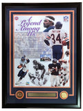 Walter Payton Signed Framed 16x20 Chicago Bears Legend Among US Photo PSA LOA - Sports Integrity