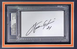 Walter Payton Chicago Bears Signed Framed Slabbed Index Card PSA/DNA