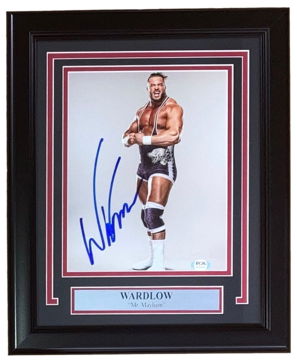 Wardlow Signed Framed 8x10 AEW Wrestling Photo PSA