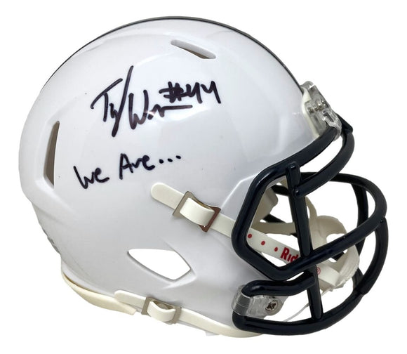 Tyler Warren Signed Penn State Mini Speed Helmet We Are Inscribed JSA - Sports Integrity