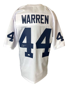 Tyler Warren Penn State Signed White Football Jersey JSA - Sports Integrity