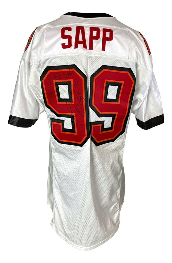 Warren Sapp Signed 2000 Tampa Bay Buccaneers Team Issued Adidas Jersey PSA - Sports Integrity