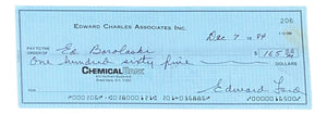 Whitey Ford New York Yankees Signed Bank Check #206 BAS - Sports Integrity