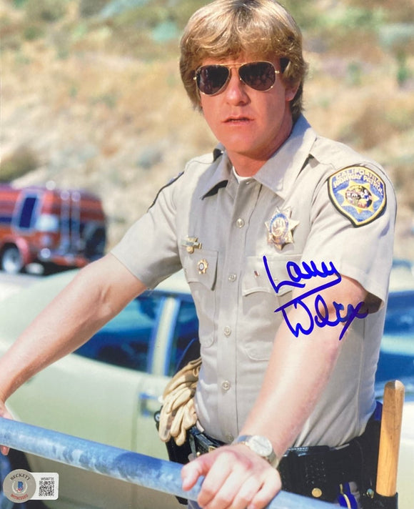 Larry Wilcox Signed 8x10 CHIPS Sunglasses Photo BAS ITP - Sports Integrity