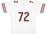 William Perry Chicago Signed White Football Jersey The Fridge Inscribed BAS - Sports Integrity