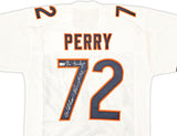 William Perry Chicago Signed White Football Jersey The Fridge Inscribed BAS - Sports Integrity