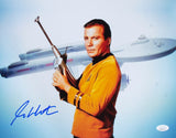 William Shatner Signed 11x14 Horizontal Star Trek Photo w/ Gun JSA ITP - Sports Integrity