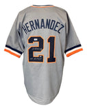 Willie Hernandez Detroit Signed Gray Baseball Jersey 84 AL MVP Inscribed BAS - Sports Integrity