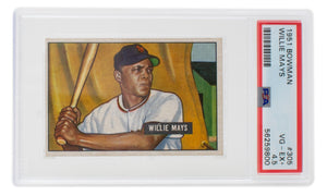 Willie Mays 1951 Bowman #305 New York Giants Rookie Card PSA VG-EX+ 4.5