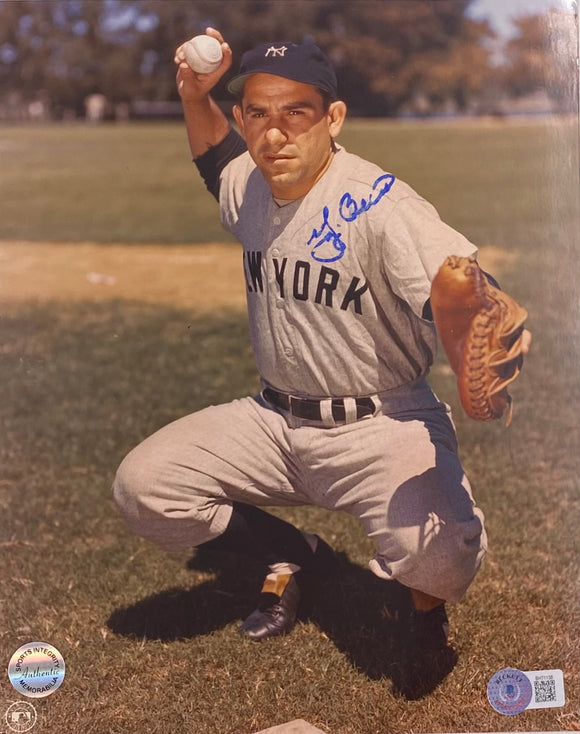 Yogi Berra Signed Card