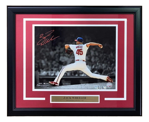 Zack Wheeler Signed Framed 11x14 Philadelphia Phillies Photo Fanatics