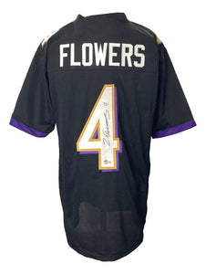 Zay Flowers Baltimore Signed Black Football Jersey BAS - Sports Integrity