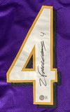 Zay Flowers Baltimore Signed Purple Football Jersey BAS