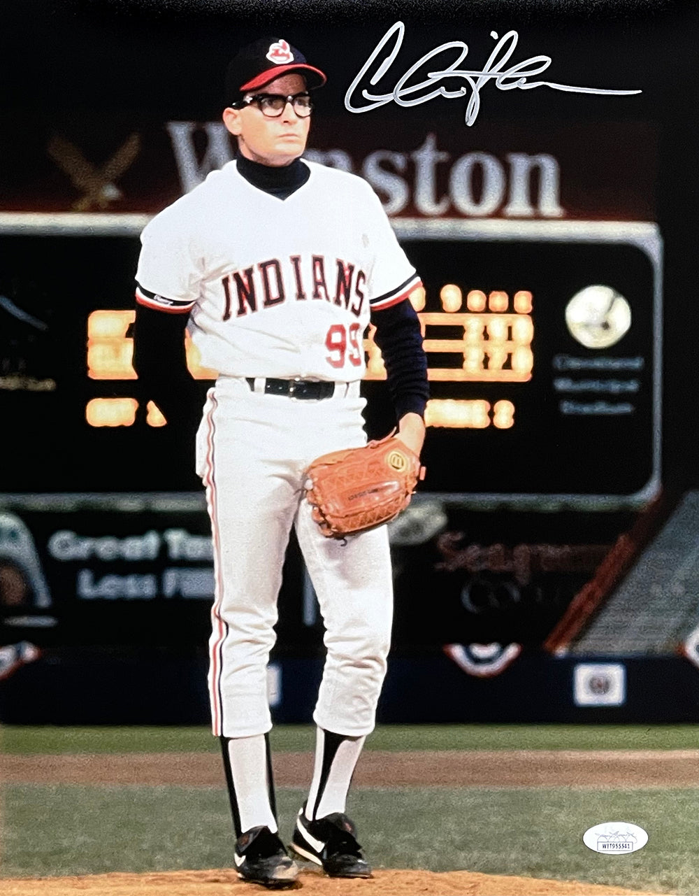 Charlie Sheen “Wild Thing” Signed Major League Framed Signed 11×14 Photo  JSA 4 – Fiterman Sports Group