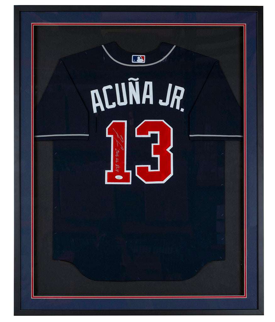 Ronald Acuna Jr. Atlanta Braves Fanatics Authentic Autographed White Nike  Authentic Jersey with 2018 NL ROY Inscription