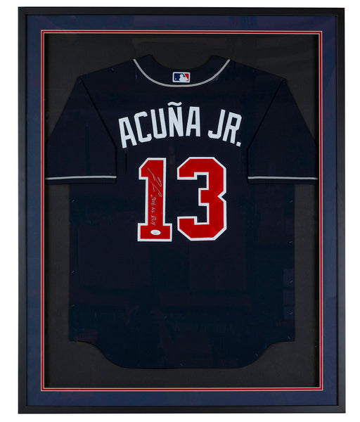 Ronald Acuna Jr. Signed Framed Braves Nike Baseball Jersey NL Roy – Sports  Integrity